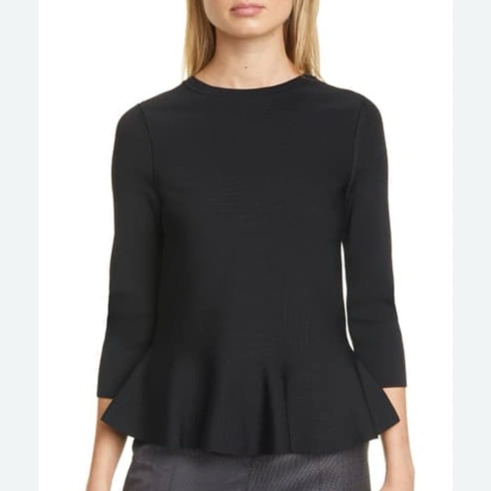 Boss By Hugo Boss Black Peplum Top Size Medium​